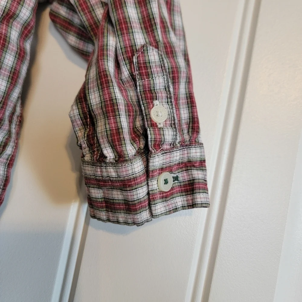 🔥5 FOR $25🔥Baby Gap Button Down Plaid Onesie 18-24M